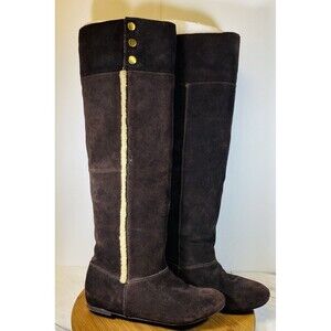 Chinese Laundry Womens Brown Genuine Suede Fashion Knee High Boots Size 8.5M